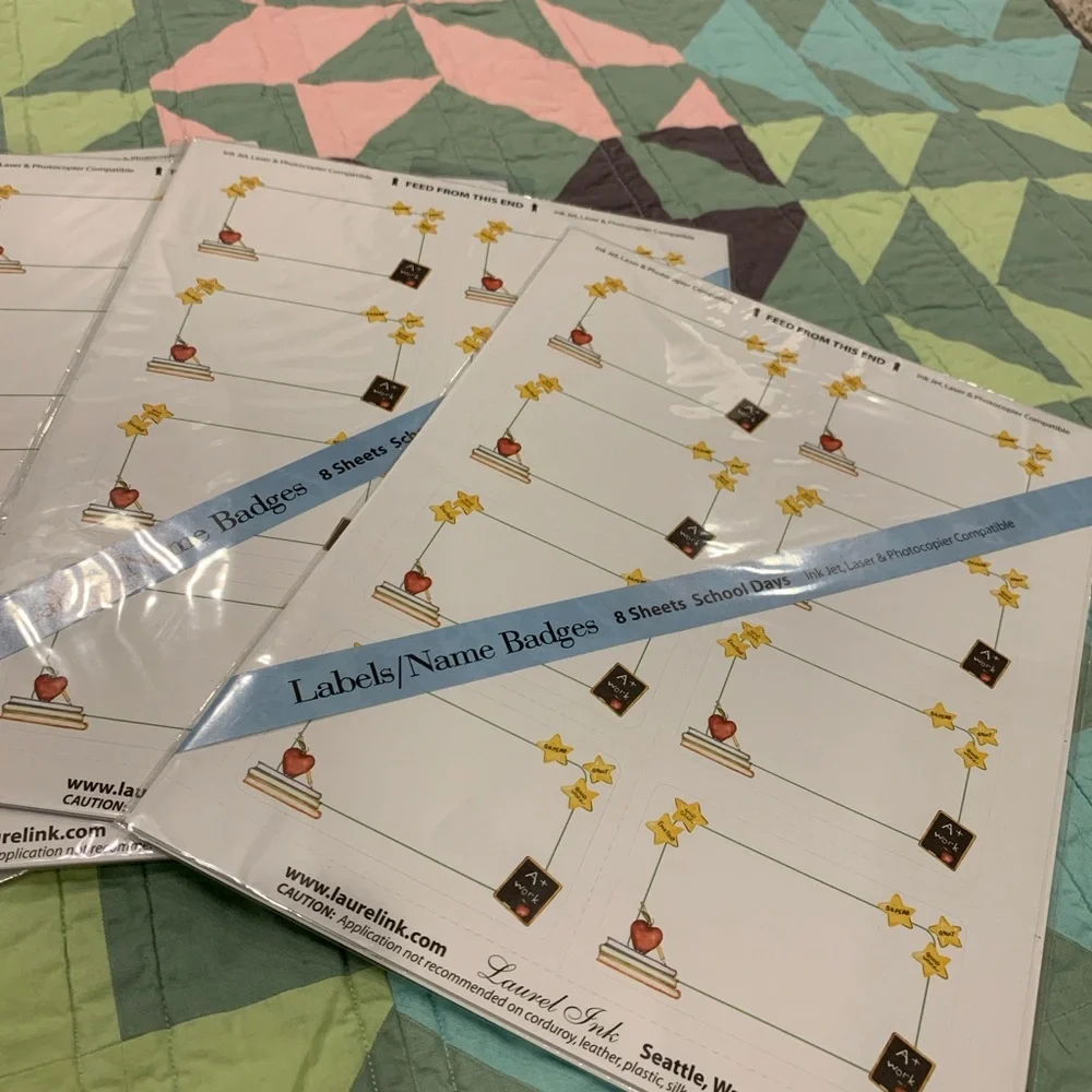 Teacher School Theme Printable Labels/Name Badges